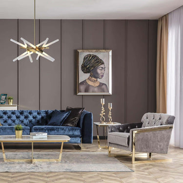 Glória fotel fényes világosszürke