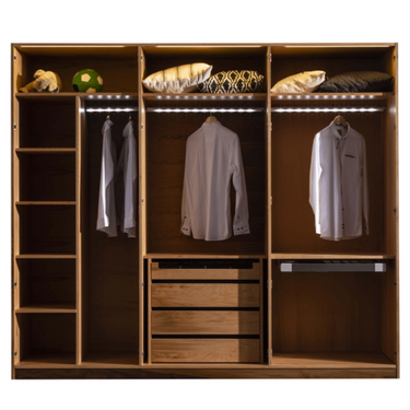 Karizma gardróbszekrény 6 ajtós  világosbarna