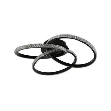 ELAN mennyezeti 3 gyűrűs lámpa fekete