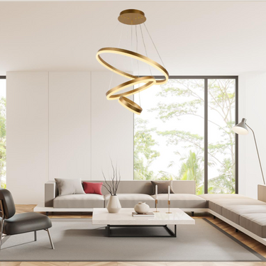 AELORA TRIO függőlámpa arany, több méretben