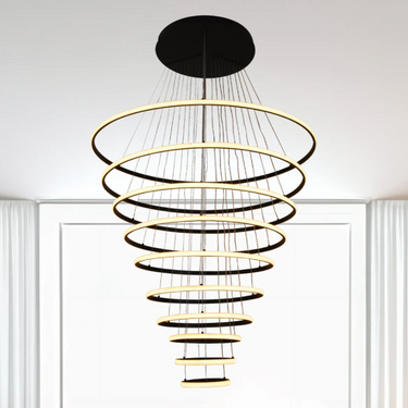 SATIN függőlámpa fekete acél