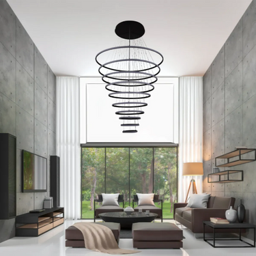 SATIN függőlámpa fekete acél