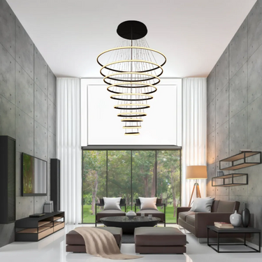 SATIN függőlámpa fekete acél