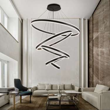 ECHO 5 gyűrűs függőlámpa fekete