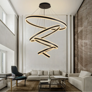 ECHO 5 gyűrűs függőlámpa fekete