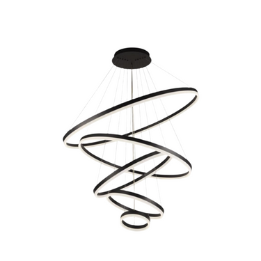 ECHO DOU 5 gyűrűs függőlámpa fekete