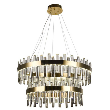 Díva függőlámpa arany-kristály