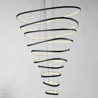 WAVY függőlámpa fekete acél