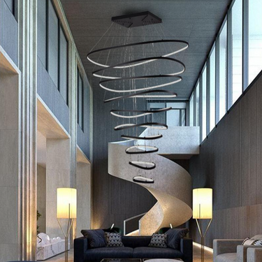 WAVY függőlámpa fekete acél