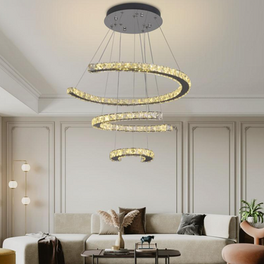 VELUNA 3 gyűrűs függőlámpa ezüst