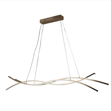 LINE háromágú hullámos LED függőlámpa arany