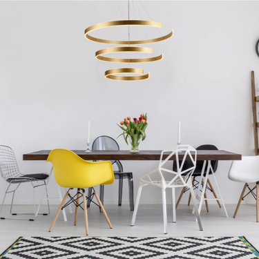 VELUNA GOLD 3 gyűrűs függőlámpa arany