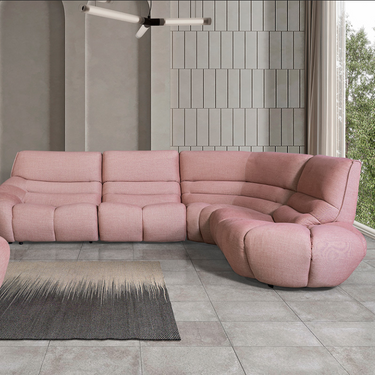 SILVA ülőgarnitúra puffal rózsaszín