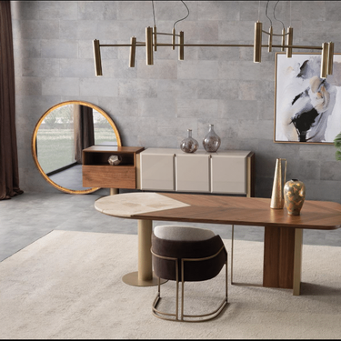 Wagon tükör tálaló modulhoz világosbarna