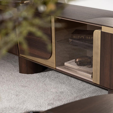 LE MANS konzolasztal sötétbarna