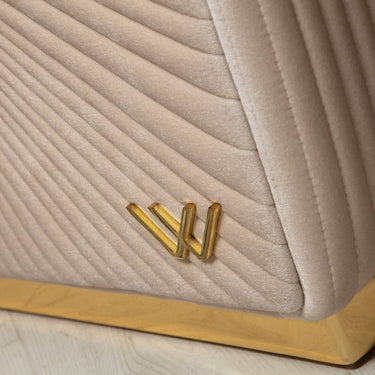 Loren 3 személyes kanapé  arany-világosbarna