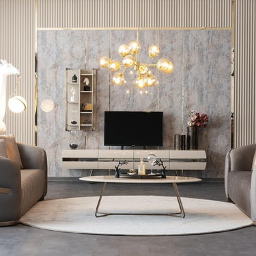 Lorenzo TV szekrény világosbarna-bronz