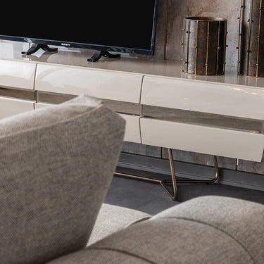 Lorenzo TV szekrény világosbarna-bronz