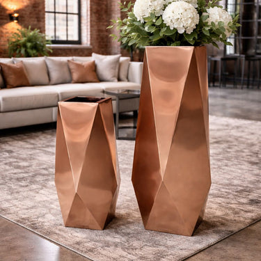 AURUM LOTUS váza matt rose arany 70 cm