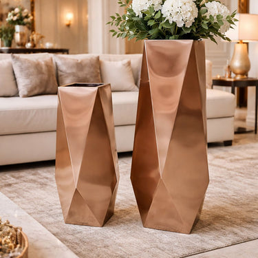 AURUM LOTUS váza matt rose arany 70 cm