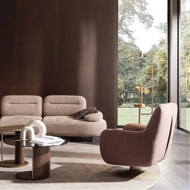 ALYA forgófotel homokszín