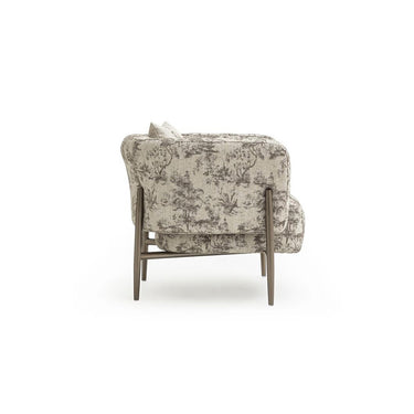 MONGE fotel mintás krém szövet