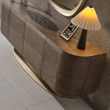 MIAMI konzolasztal sötétbarna 221 cm