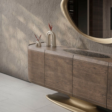 MIAMI konzolasztal sötétbarna 221 cm