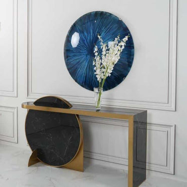 Iris fali dekoráció kék (több méretben)