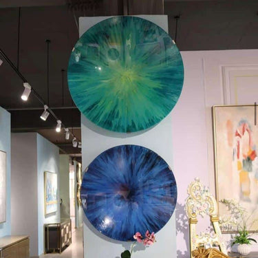 Iris fali dekoráció zöld (több méretben)