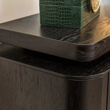 Orion konzolasztal fekete (tükörrel)