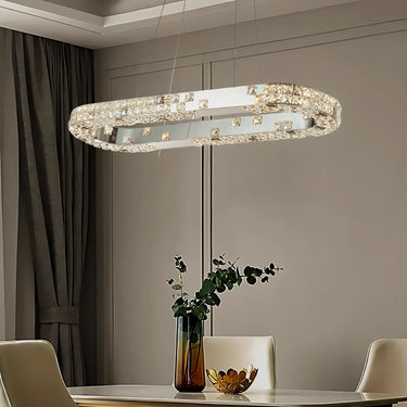 CRYSTAL S ovális függőlámpa 91x34 cm