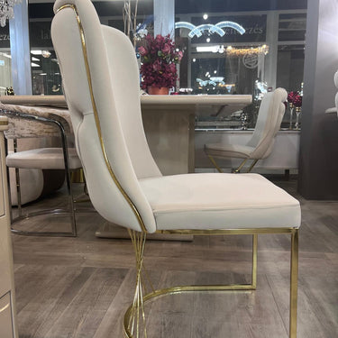 Abigél szék bézs arany # strassz kövekkel