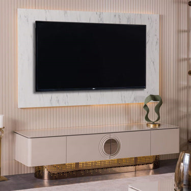 Panamera TV szekrény bézs-arany