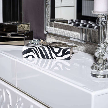 Parma konzolasztal fehér (tükörrel)