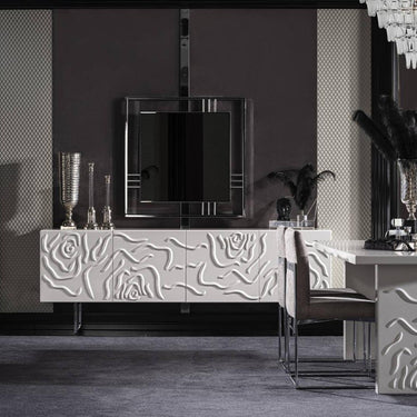 Parma tálalószekrény fehér 225 cm