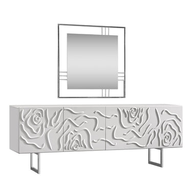 Parma tálalószekrény fehér 225 cm