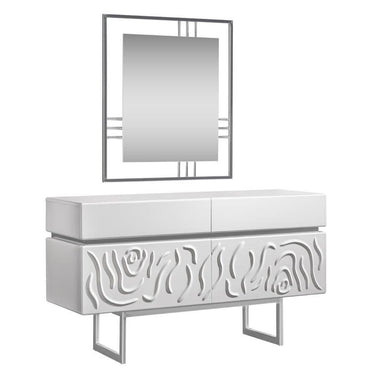 Parma konzolasztal fehér (tükörrel)