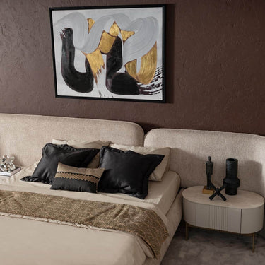 Porto franciaágy 180x200 bézs (matrac nélkül)