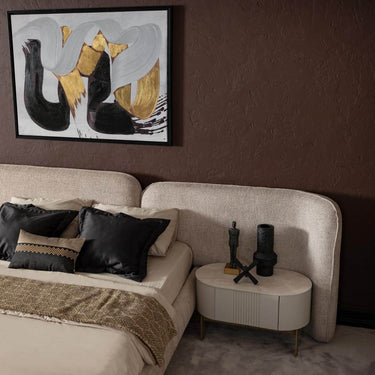 Porto éjjeliszekrény bézs