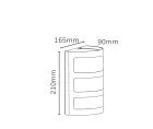 Kültéri fali lámpa 1xE27 max.11w IP44 króm/fehér 165x90x210mm 5év