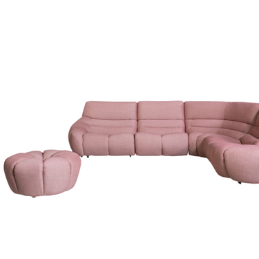 SILVA ülőgarnitúra puffal rózsaszín