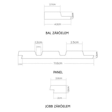 OLMO Oak Gold balos falpanel végzáró tölgy