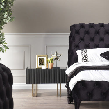 Senfoni éjjeliszekrény fekete