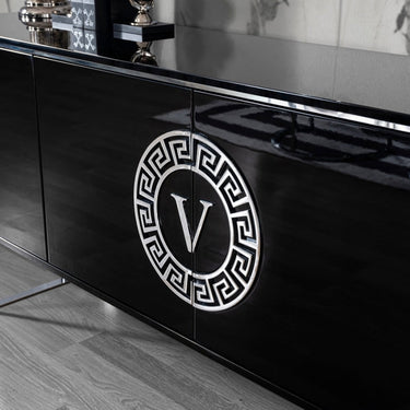 Versace tálalószekrény 220 cm fekete (kiállított)