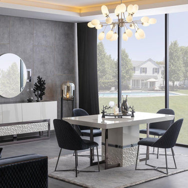 Valentino étkezőasztafehér 185 cm