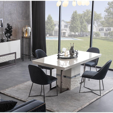 Valentino étkezőasztafehér 185 cm