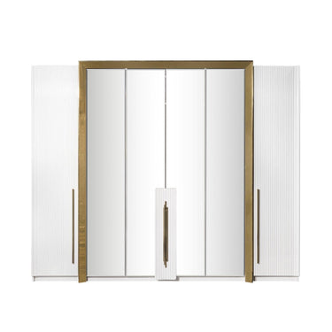 Vegas tükrös gardróbszekrény fehér