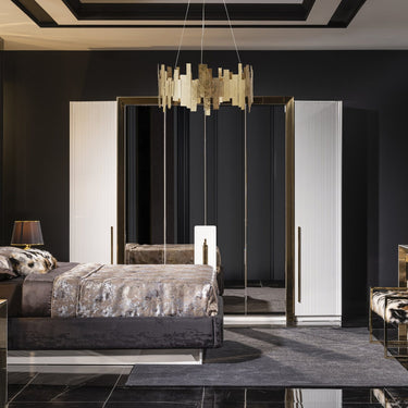 Vegas tükrös gardróbszekrény fehér