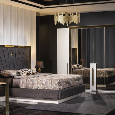 Vegas tükrös gardróbszekrény fehér